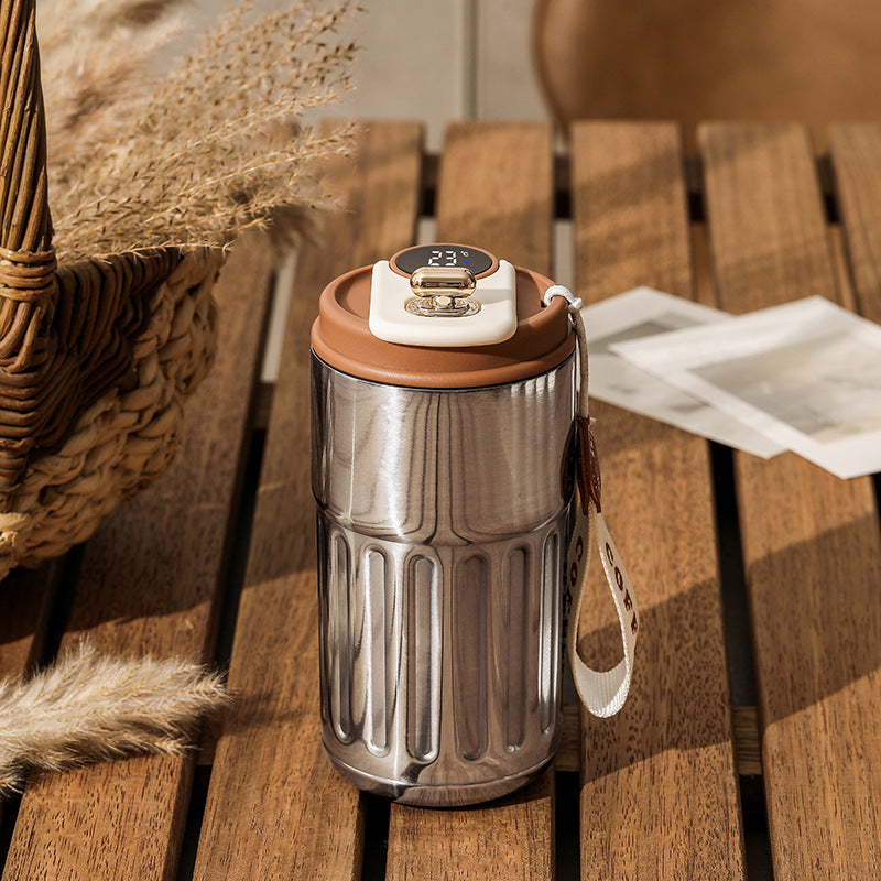 Smart Digital Thermal Bottle – 450ml Stainless Steel Insulated Coffee Mug & Water Flask