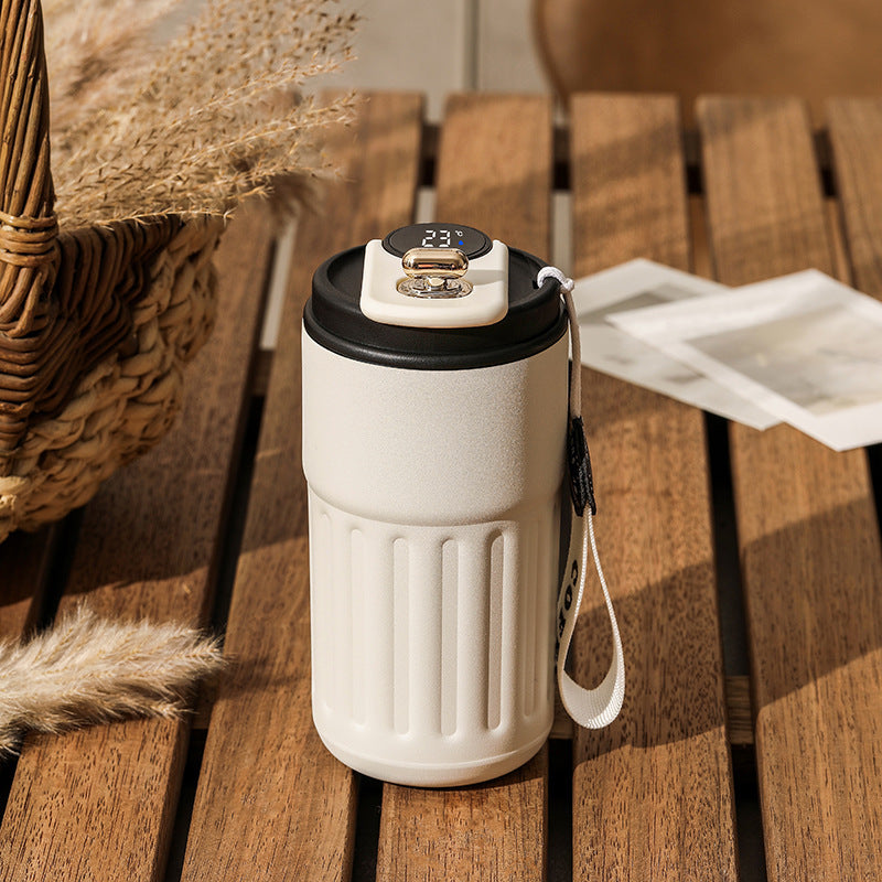 Smart Digital Thermal Bottle – 450ml Stainless Steel Insulated Coffee Mug & Water Flask