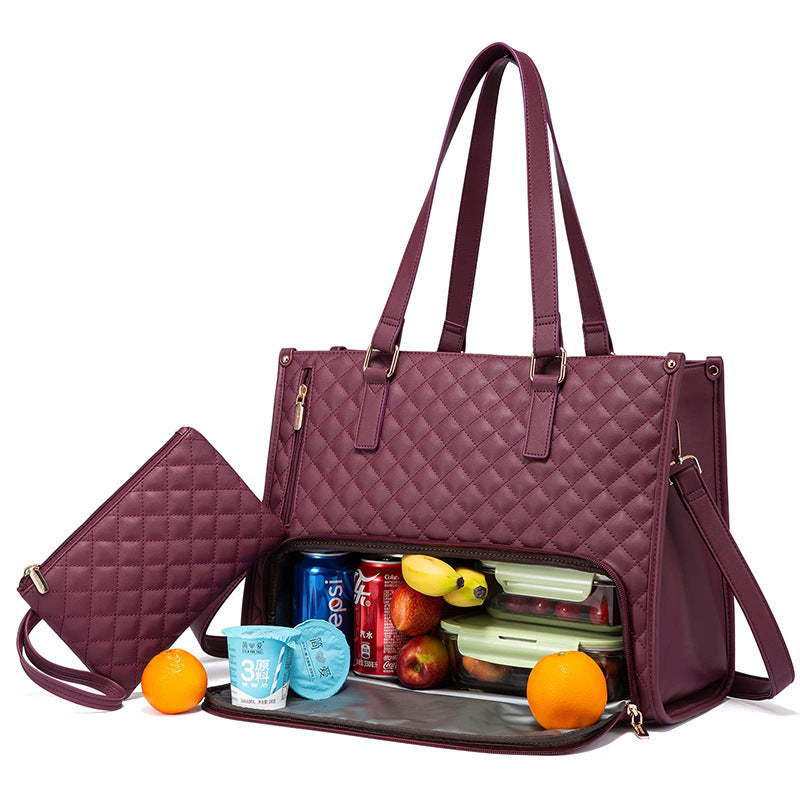 Fashionable Women's Lunch Tote Bag – Large Capacity, Leak-proof & Insulated