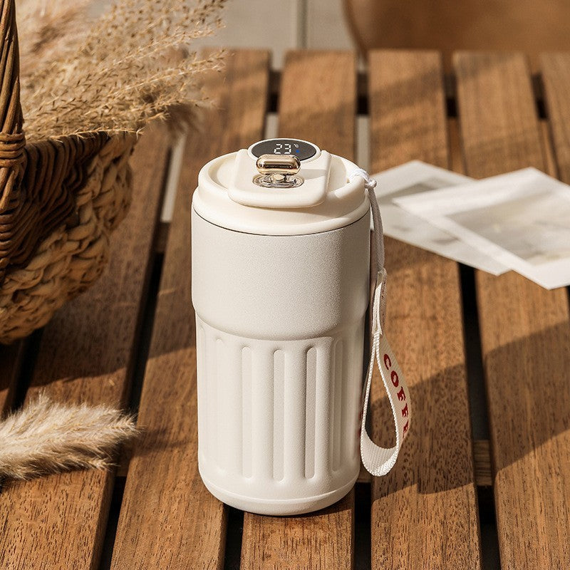 Smart Digital Thermal Bottle – 450ml Stainless Steel Insulated Coffee Mug & Water Flask