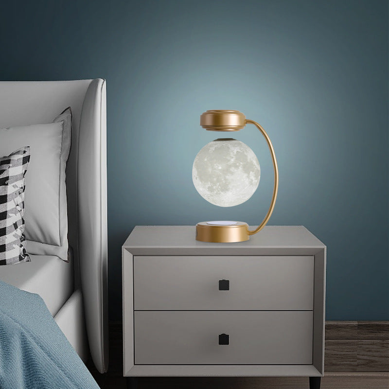 3D LED Moon Lamp – Wireless Magnetic Levitating Rotating Night Light