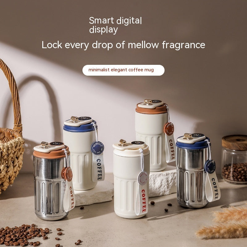 Smart Digital Thermal Bottle – 450ml Stainless Steel Insulated Coffee Mug & Water Flask