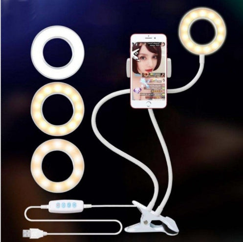 LED Selfie Ring Light with Adjustable Stand – Makeup & Live Video Lighting (8cm)