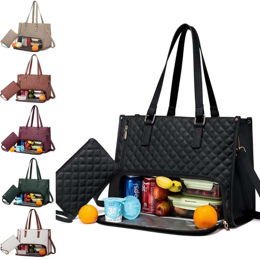 Fashionable Women's Lunch Tote Bag – Large Capacity, Leak-proof & Insulated