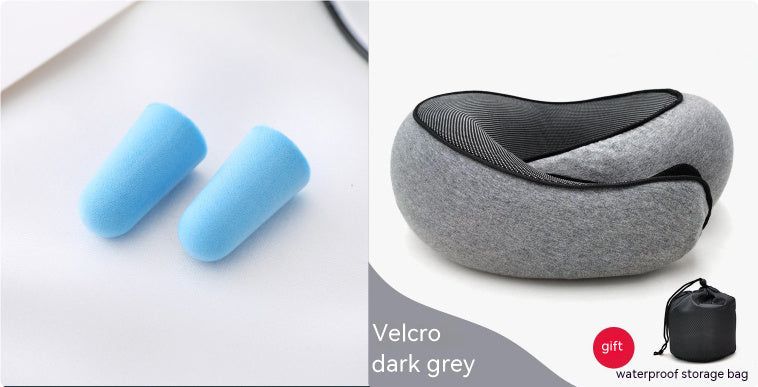 U-Shaped Memory Foam Travel Neck Pillow – Ergonomic Cushion for Airplane, Car & Office Naps