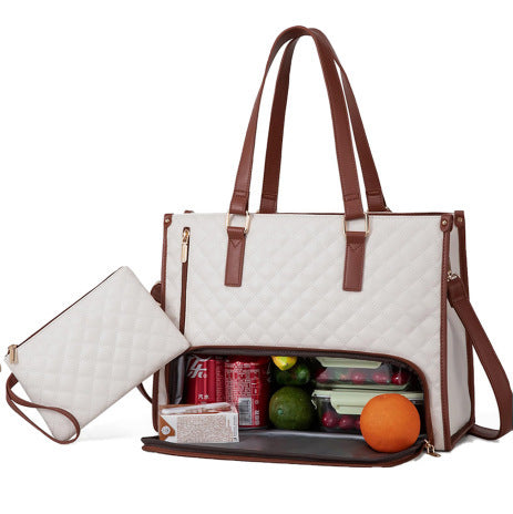 Fashionable Women's Lunch Tote Bag – Large Capacity, Leak-proof & Insulated