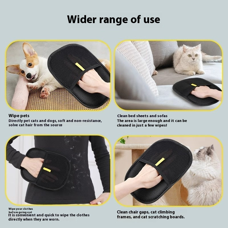 Pet Hair Remover Mitt – Deshedding Grooming Glove for Dogs, Cats & Rabbits