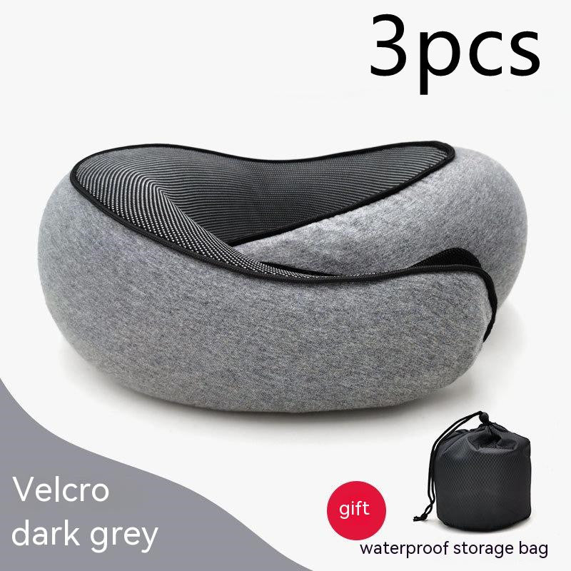 U-Shaped Memory Foam Travel Neck Pillow – Ergonomic Cushion for Airplane, Car & Office Naps