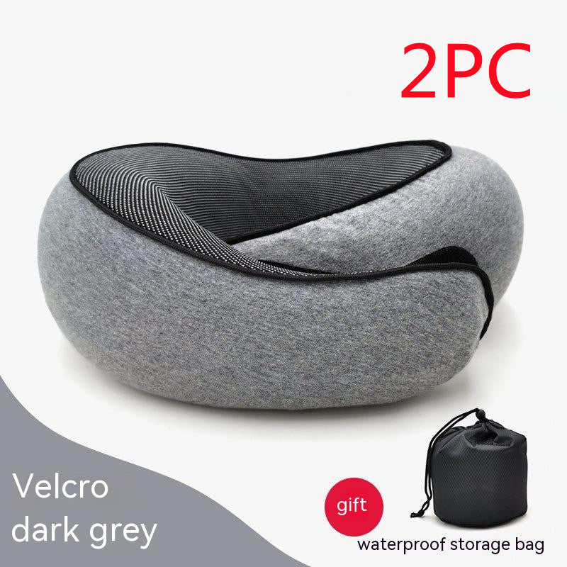 U-Shaped Memory Foam Travel Neck Pillow – Ergonomic Cushion for Airplane, Car & Office Naps