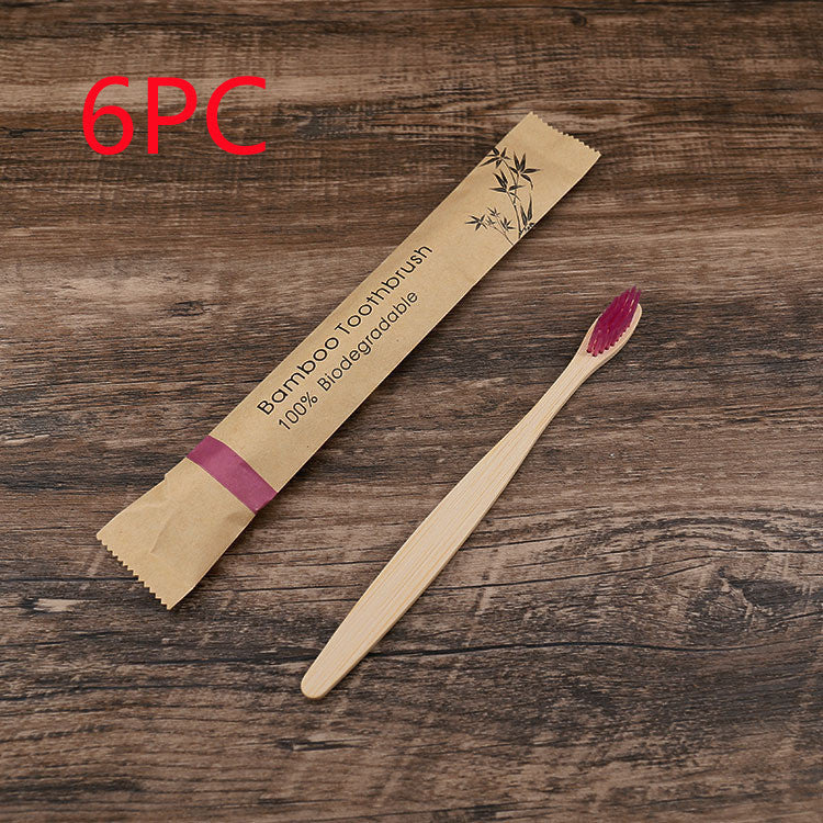 10Pcs Colorful Bamboo Toothbrush Set – Eco-Friendly Oral Care