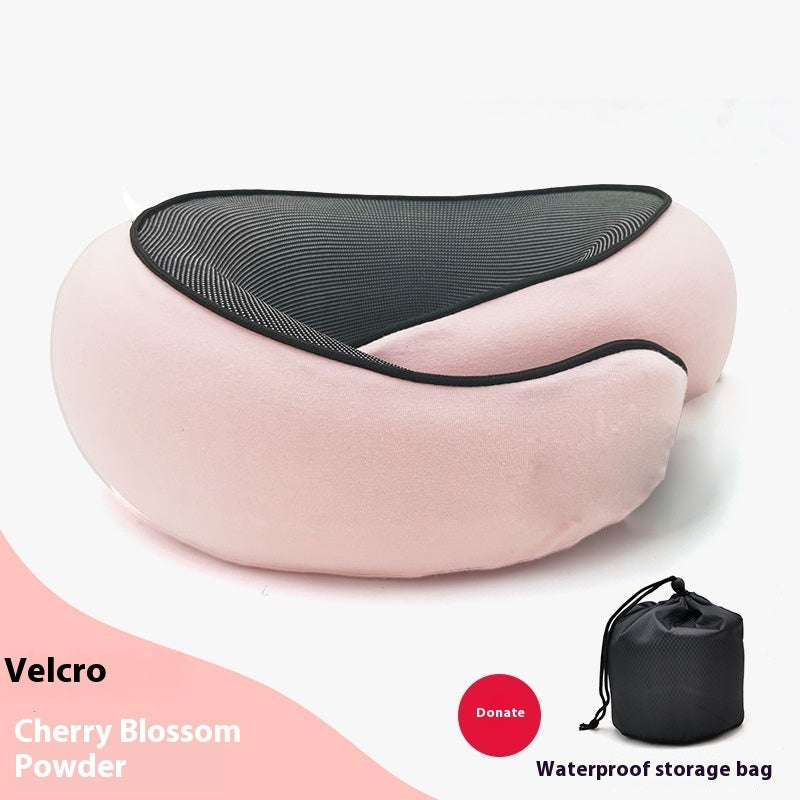U-Shaped Memory Foam Travel Neck Pillow – Ergonomic Cushion for Airplane, Car & Office Naps