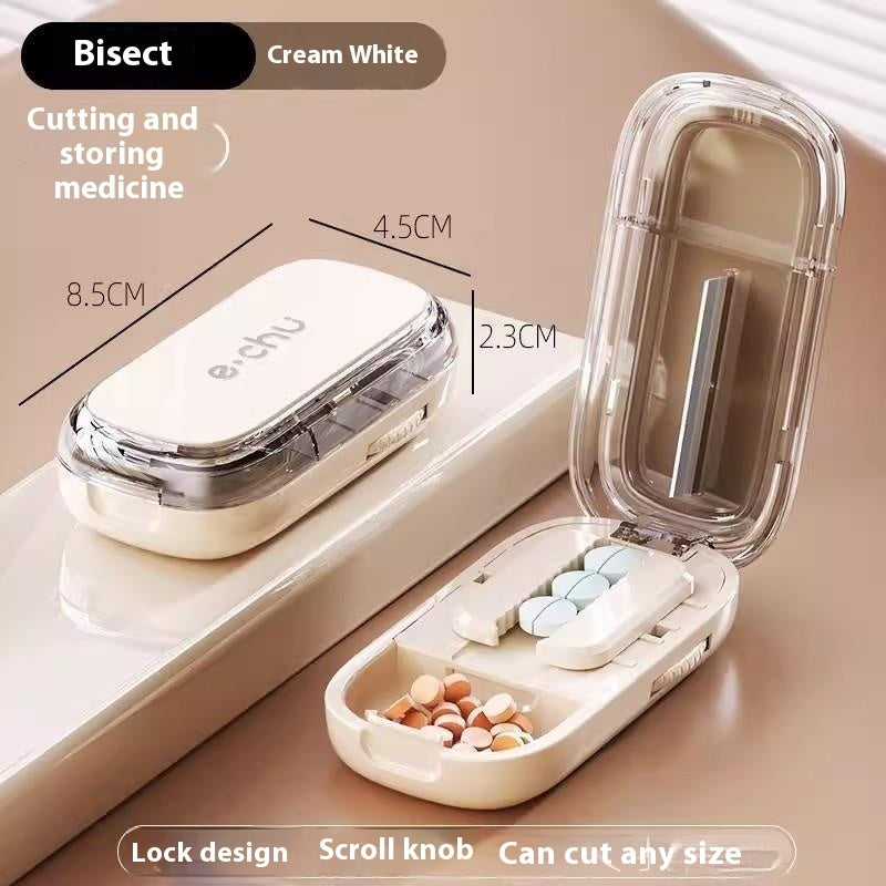 Pill Cutter & Medicine Storage Box – Portable Sub-Packing Organizer
