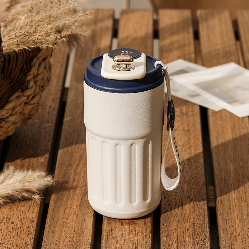 Smart Digital Thermal Bottle – 450ml Stainless Steel Insulated Coffee Mug & Water Flask