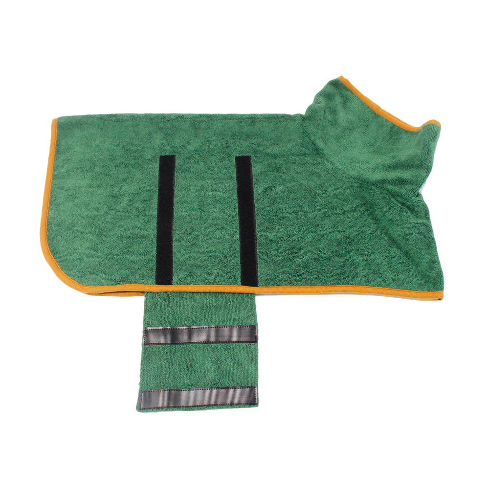 Absorbent Pet Bathrobe | Quick-Dry Microfiber Towel Robe for Dogs & Cats