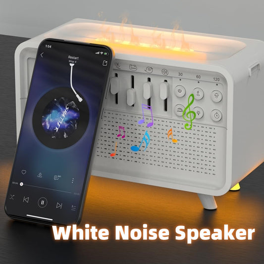 3-in-1 Bluetooth Speaker, White Noise Sleep Lamp & Humidifier – Relaxing Night Light with Nature Sounds