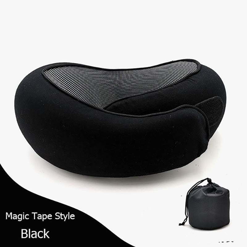 U-Shaped Memory Foam Travel Neck Pillow – Ergonomic Cushion for Airplane, Car & Office Naps