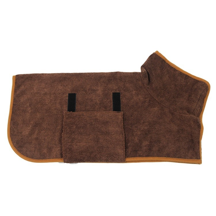 Absorbent Pet Bathrobe | Quick-Dry Microfiber Towel Robe for Dogs & Cats