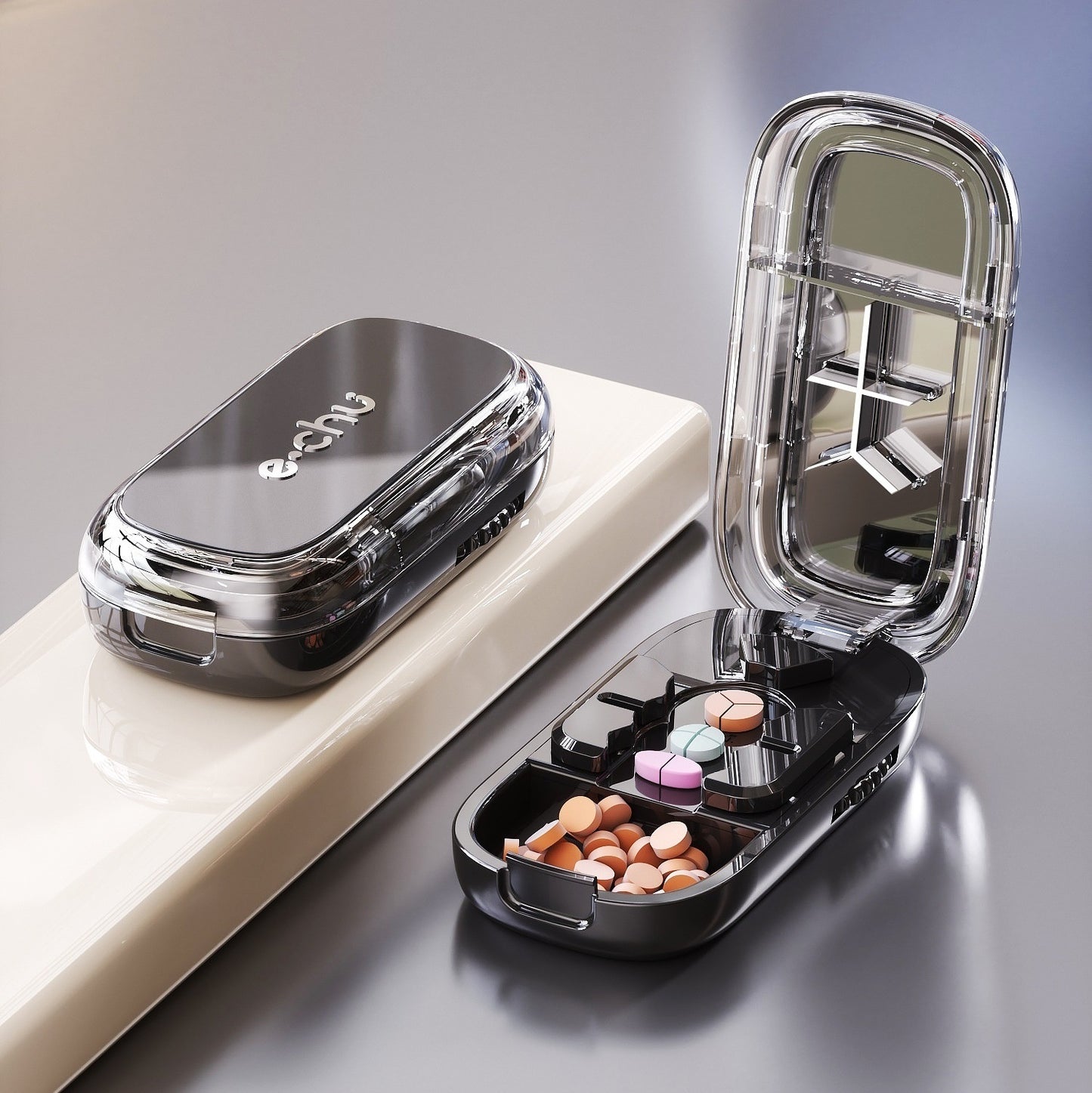 Pill Cutter & Medicine Storage Box – Portable Sub-Packing Organizer