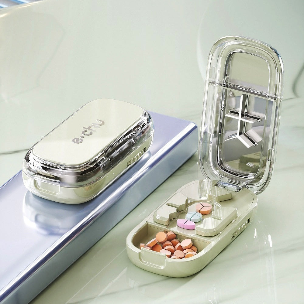 Pill Cutter & Medicine Storage Box – Portable Sub-Packing Organizer