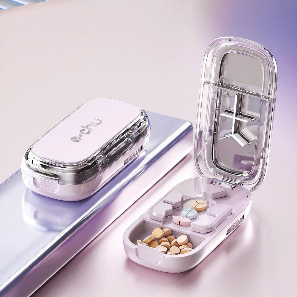 Pill Cutter & Medicine Storage Box – Portable Sub-Packing Organizer