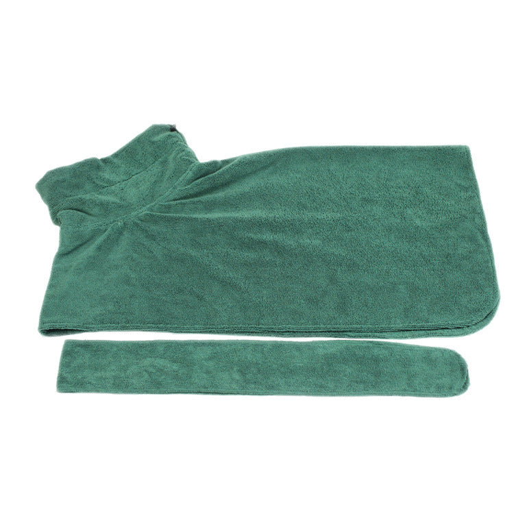 Absorbent Pet Bathrobe | Quick-Dry Microfiber Towel Robe for Dogs & Cats