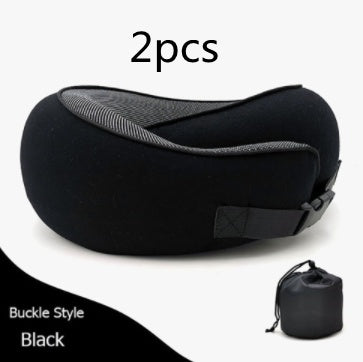 U-Shaped Memory Foam Travel Neck Pillow – Ergonomic Cushion for Airplane, Car & Office Naps