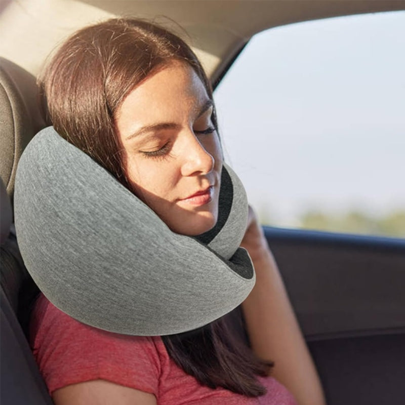 U-Shaped Memory Foam Travel Neck Pillow – Ergonomic Cushion for Airplane, Car & Office Naps