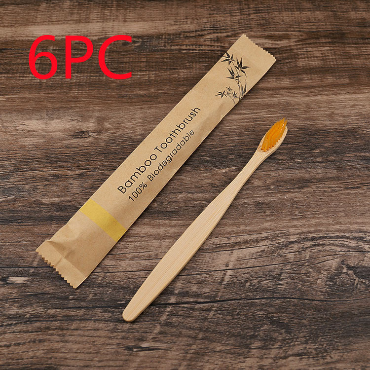 10Pcs Colorful Bamboo Toothbrush Set – Eco-Friendly Oral Care