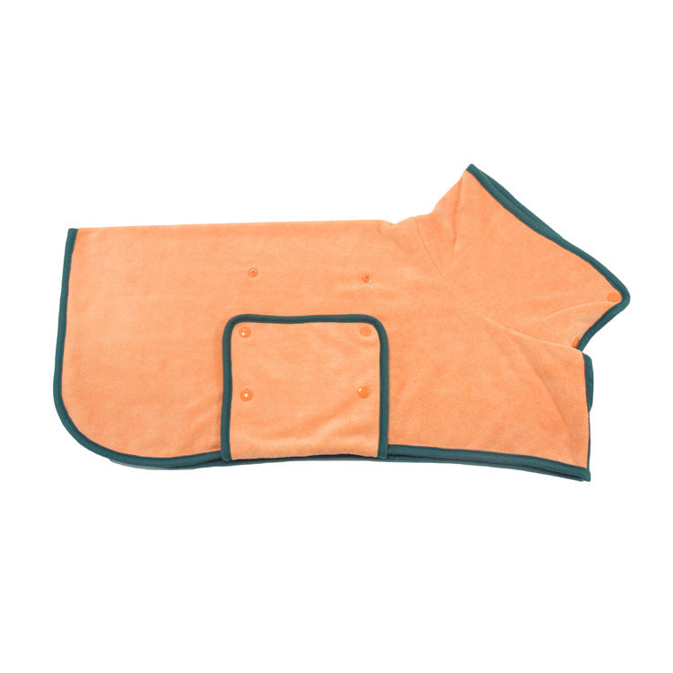 Absorbent Pet Bathrobe | Quick-Dry Microfiber Towel Robe for Dogs & Cats