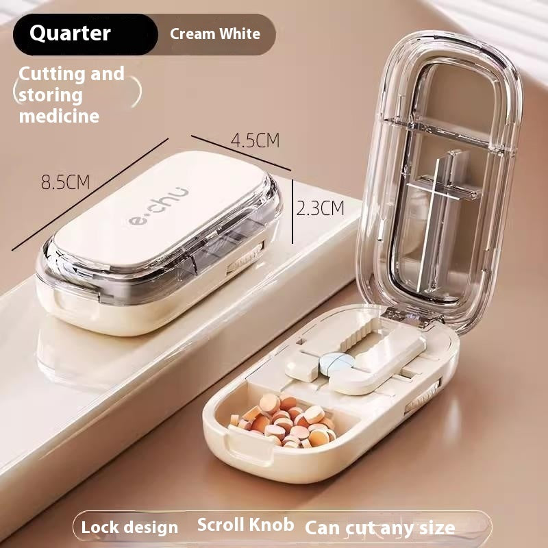 Pill Cutter & Medicine Storage Box – Portable Sub-Packing Organizer