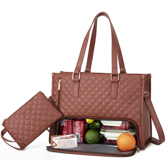 Fashionable Women's Lunch Tote Bag – Large Capacity, Leak-proof & Insulated