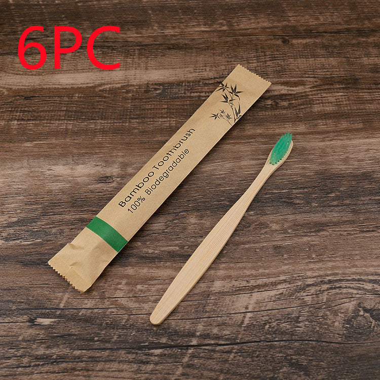 10Pcs Colorful Bamboo Toothbrush Set – Eco-Friendly Oral Care