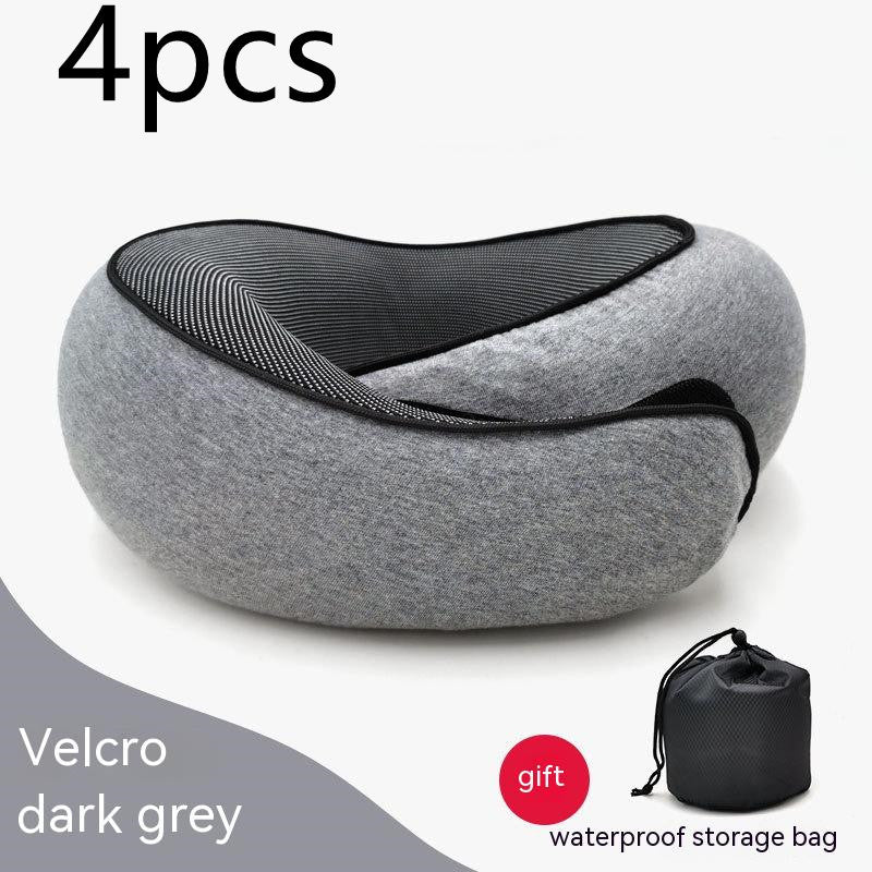 U-Shaped Memory Foam Travel Neck Pillow – Ergonomic Cushion for Airplane, Car & Office Naps