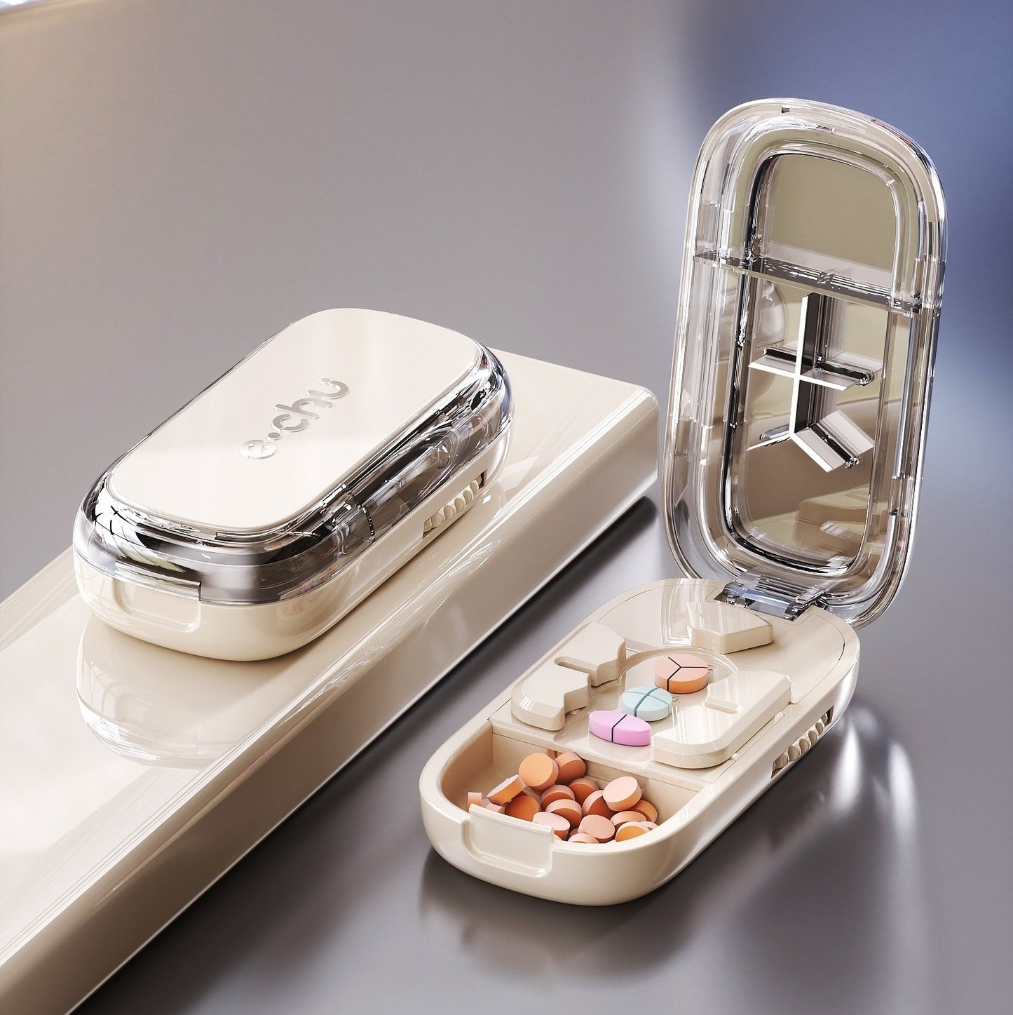 Pill Cutter & Medicine Storage Box – Portable Sub-Packing Organizer