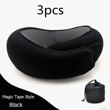 U-Shaped Memory Foam Travel Neck Pillow – Ergonomic Cushion for Airplane, Car & Office Naps