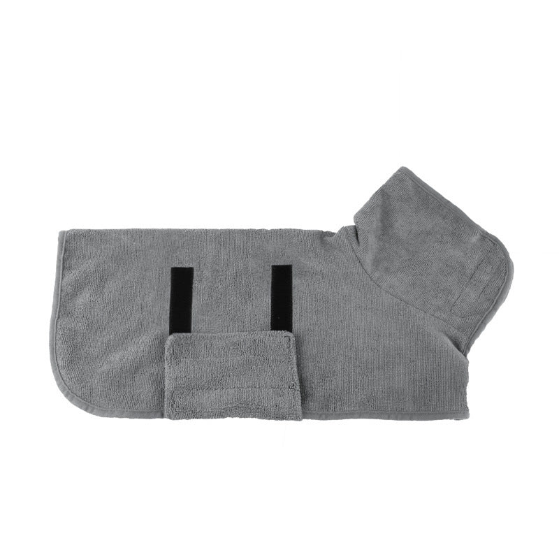 Absorbent Pet Bathrobe | Quick-Dry Microfiber Towel Robe for Dogs & Cats