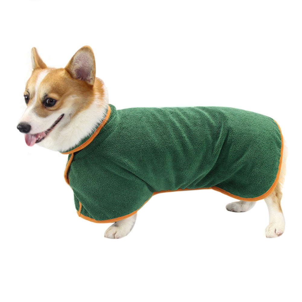 Absorbent Pet Bathrobe | Quick-Dry Microfiber Towel Robe for Dogs & Cats
