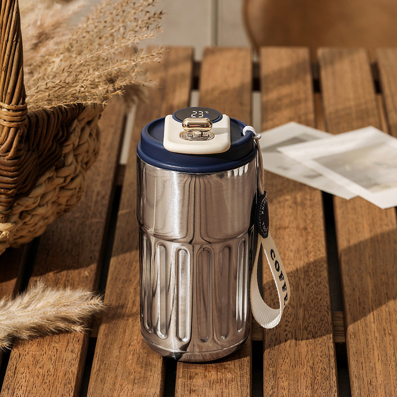 Smart Digital Thermal Bottle – 450ml Stainless Steel Insulated Coffee Mug & Water Flask