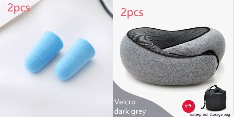 U-Shaped Memory Foam Travel Neck Pillow – Ergonomic Cushion for Airplane, Car & Office Naps