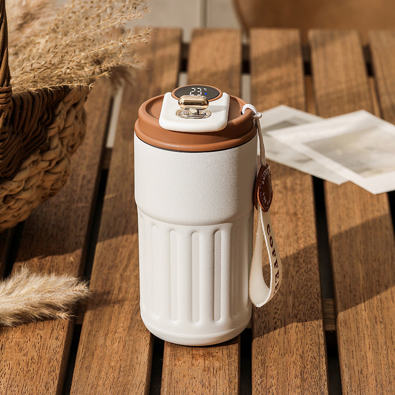 Smart Digital Thermal Bottle – 450ml Stainless Steel Insulated Coffee Mug & Water Flask