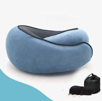U-Shaped Memory Foam Travel Neck Pillow – Ergonomic Cushion for Airplane, Car & Office Naps