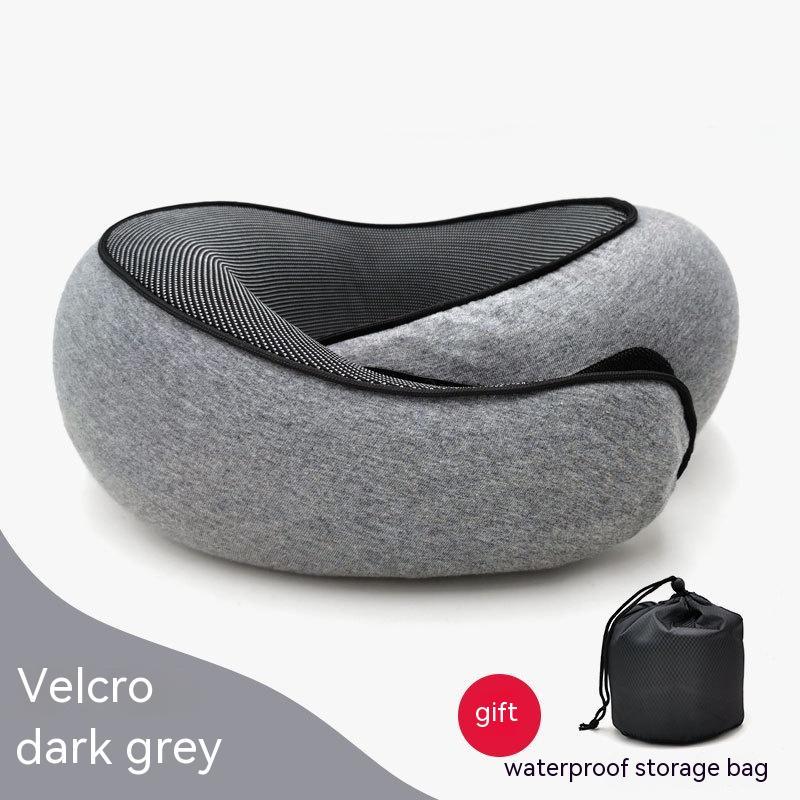 U-Shaped Memory Foam Travel Neck Pillow – Ergonomic Cushion for Airplane, Car & Office Naps